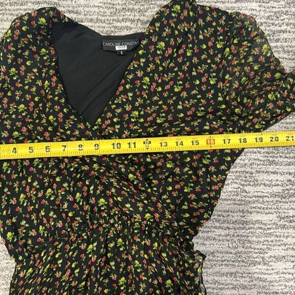 New Caroline Constas Vivian Gown Small Winter Rose - Picture 7 of 14